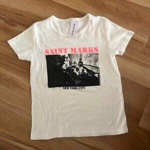 Pacsun Saint Marks Graphic Crop Tee NWT